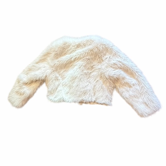 New Women’s White Faux Shearling Fur Jacket Long Sleeve Coat Small -Rachel Zoe - Picture 9 of 12